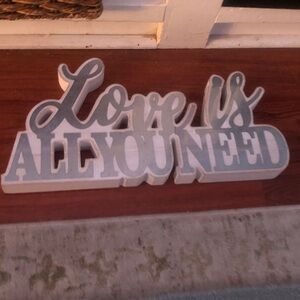 Love is All You Need Wooden Table‎ Decor Sign Farmhouse Style Home Accent